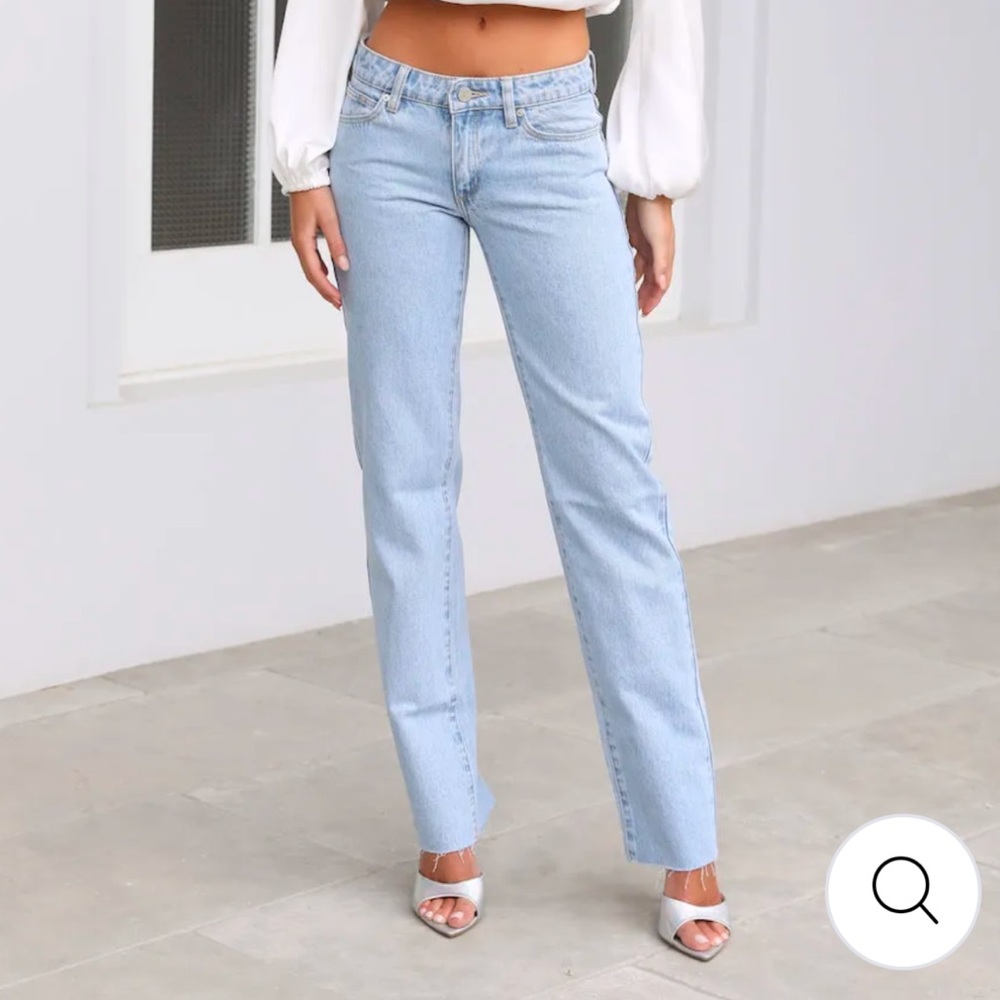 NWT Abrand A’99 Low Straight Jeans sz 24/Aus 6 Walk Away Wash Revolve Boutique